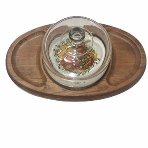 Vintage Goodwood Cheese Board and Glass Dome